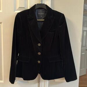 Banana Republic Black Velvet jacket-3 button. Medium PETITE